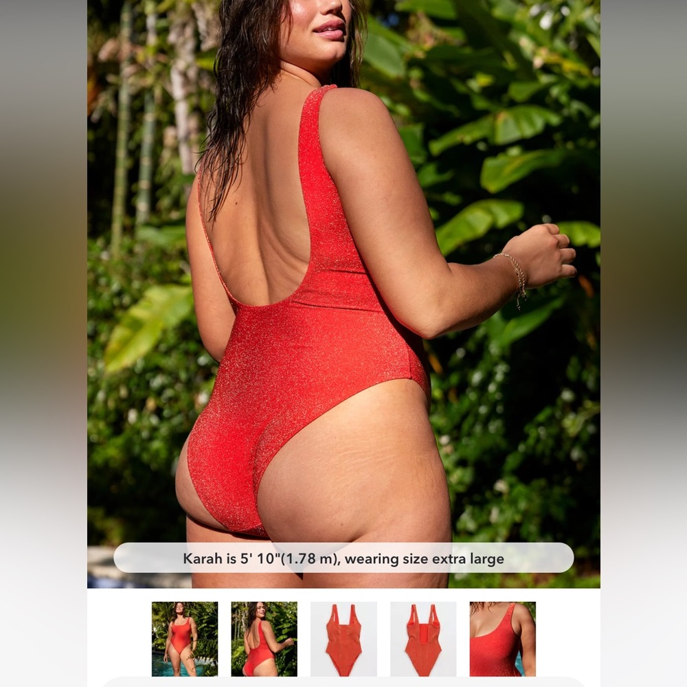 Aerie Sparkle Babewatch one piece swimsuit